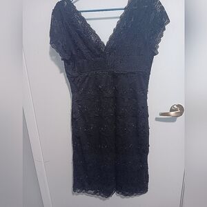 Marina Black Lace cocktail dress size 12